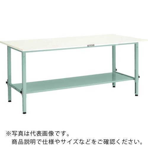 TRUSCO ( トラスコ中山 ) 軽荷重作業台高さ調節式(150kg)AEM型 900X600XH650~950 下棚2枚付 ホワイト色 ( AEM-0960LT2 W )