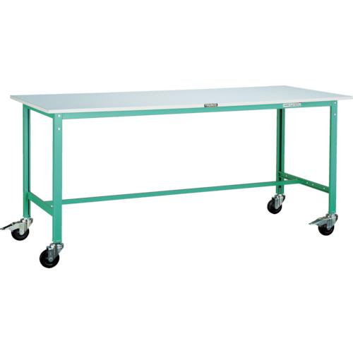 TRUSCO ( トラスコ中山 ) 軽荷重作業台(150kg)AE型 1800X750XH845 φ100キャスター付 ヤンググリーン色 ( RAE-1800C100 YG )