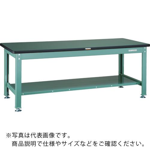 TRUSCO ( トラスコ中山 ) 中荷重作業台(2000kg)DW型 1200X750XH740 全面下棚付 グリーン色 ( RDW-1200LT )