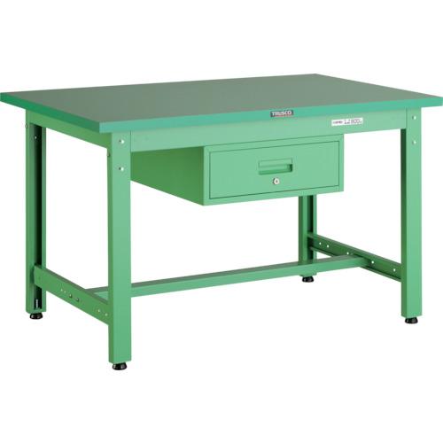 TRUSCO ( トラスコ中山 ) 中荷重作業台(800kg)GW型 900X600XH740 1段引出付 ヤンググリーン色 ( GWP-0960F1 YG )|トキワONLINE