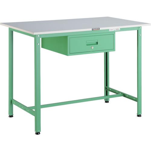 TRUSCO ( トラスコ中山 ) 軽荷重立作業台(300kg)HAE型 900X600XH900 1段引出付 ヤンググリーン色 ( HRAE-0960F1 YG )