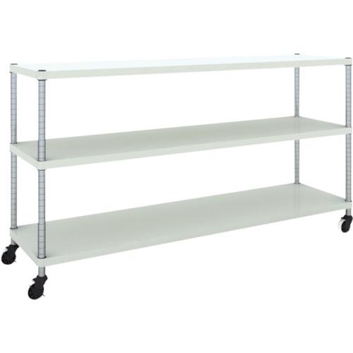 TRUSCO ( トラスコ中山 ) スチールラック フェニックスラック 1800X450 3段 U車輪付 W色 抗菌粉体塗装 ( PER-3643-U125-W )