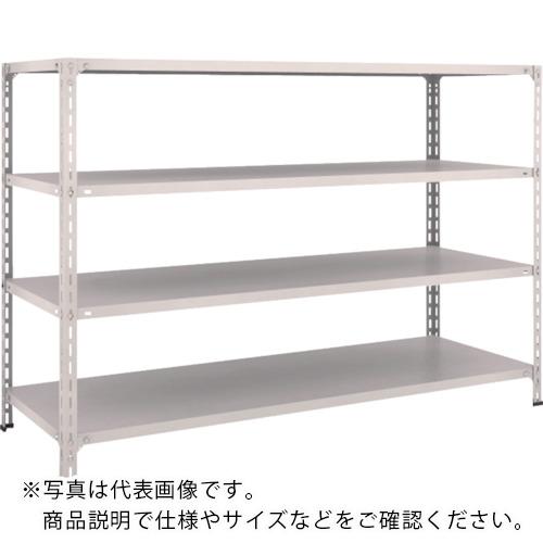TRUSCO ( トラスコ中山 ) スチールラック 軽量棚開放型 W1800XD600XH1200 4段 ネオグレー ( 46W-14 NG(ﾈｵｸﾞﾚｰ) )
