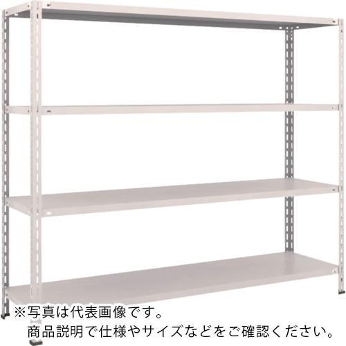 TRUSCO ( トラスコ中山 ) スチール写真仕合わせ 軽さ棚 中棚雄捩子受け答え型1800X450X1500 4段 ネオ薄墨色 ( L56X-14 NG(ﾈｵｸﾞﾚｰ) )