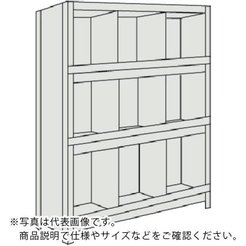 TRUSCO ( トラスコ中山 ) スチール写真仕合わせ 軽さ棚 縦中仕切り前当付 875X300X1200 3列3段 ネオ薄墨色 ( 43V-54 NG(ﾈｵｸﾞﾚｰ) )