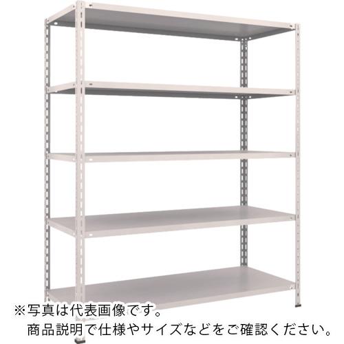 TRUSCO ( トラスコ中山 ) スチールラック 軽量棚 中棚ボルトレス型1500X600X1800 5段 ネオグレー ( L65W-15 NG(ﾈｵｸﾞﾚｰ) )