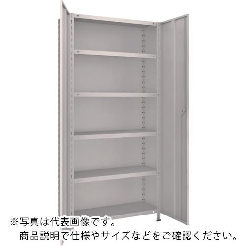 TRUSCO ( トラスコ中山 ) スチールラック 軽量棚両開扉付 875X300XH1800 天地6段 ネオグレー ( 63V-T26 NG(ﾈｵｸﾞﾚｰ) )