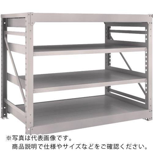 TRUSCO ( トラスコ中山 ) スチールラック M10型重量棚 1500X900XH1200 4段 単体 ネオグレー ( M10-4594 NG(ﾈｵｸﾞﾚｰ) )