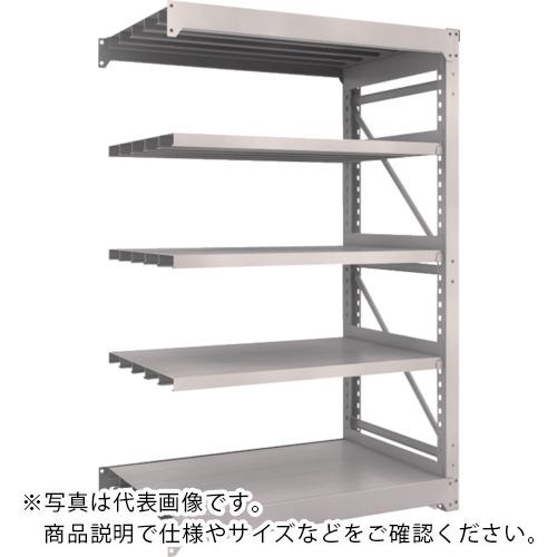 TRUSCO ( トラスコ中山 ) スチール製重量ボルト式棚 M10型 W1200×D760×H1815 5段 連結 ネオグレー ( M10-6475B NG(ﾈｵｸﾞﾚｰ) )
