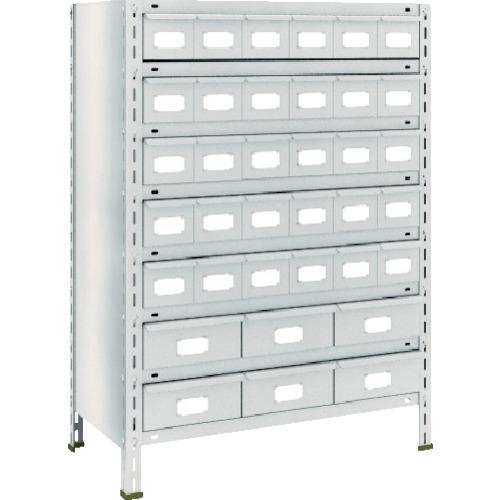 TRUSCO ( トラスコ中山 ) スチールラック 軽量棚引出付 875X450X1200 スチール引出小30大6 ネオグレー ( 43X-808A5B2 NG(ネオグレー) )