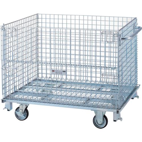 TRUSCO ( トラスコ中山 ) ネットパレット ハンドル キャスター付 間口1200X奥行1200X高さ995 700kg ( T1012AGNSH )