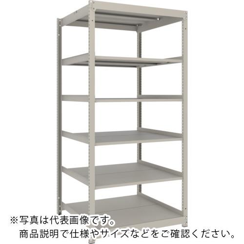 TRUSCO ( トラスコ中山 ) スチールラック 薄板ラック(棚板分割タイプ、耐荷重100Kg)900×595×H1800 6段単体 ネオグレー ( UL-6366 NG )
