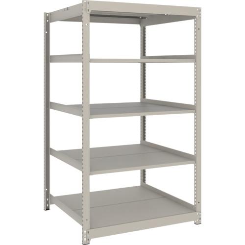 TRUSCO ( トラスコ中山 ) スチールラック 薄板ラック(棚板分割タイプ、耐荷重100Kg)900×875×H1500 5段単体 ネオグレー ( UL-5395 NG )