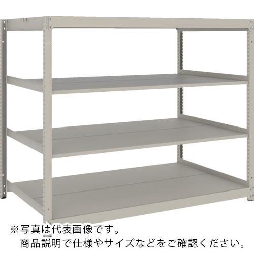 TRUSCO ( トラスコ中山 ) スチール写真仕合わせ 薄板仕合わせ(棚板取りわける手合い、耐荷重100Kg)1500×595×H1200 4段単体 ネオ薄墨色 ( UL-4564 NG )