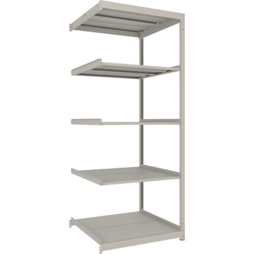 TRUSCO ( トラスコ中山 ) スチールラック 薄板ラック(棚板分割タイプ、耐荷重100Kg)900×875×H2100 5段連結 ネオグレー ( UL-7395B NG )
