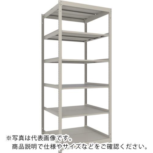 TRUSCO ( トラスコ中山 ) スチールラック 薄板ラック(棚板分割タイプ、耐荷重100Kg)900×595×H2100 6段単体 ネオグレー ( UL-7366 NG )