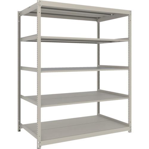 TRUSCO ( トラスコ中山 ) スチールラック 薄板ラック(棚板分割タイプ、耐荷重100Kg)1500×875×H1800 5段単体 ネオグレー ( UL-6595 NG )