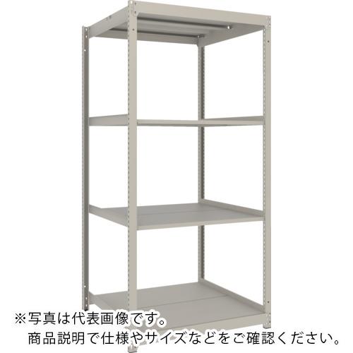 TRUSCO ( トラスコ中山 ) スチールラック 薄板ラック(棚板分割タイプ、耐荷重100Kg)900×595×H1800 4段単体 ネオグレー ( UL-6364 NG )