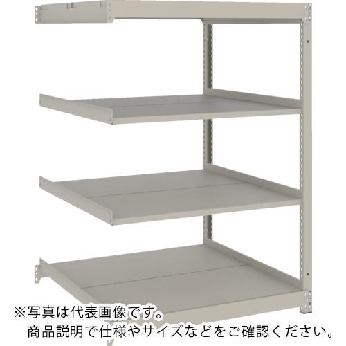 TRUSCO ( トラスコ中山 ) スチールラック 薄板ラック(棚板分割タイプ、耐荷重100Kg)1200×875×H1200 4段連結 ネオグレー ( UL-4494B NG )