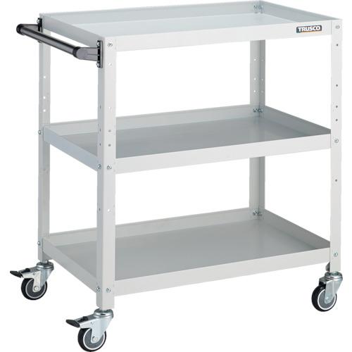 TRUSCO ( トラスコ中山 ) ツールワゴン ラビットワゴン 700×450×H810 ハンドル付 ウレタン車輪 ホワイト ( RBW-873HU W )
