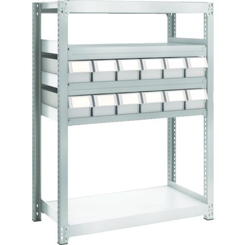 TRUSCO ( トラスコ中山 ) スチールラック M2型軽中量棚 H1200 樹脂NG引出付 小X12 ( M2-4345-E12 )