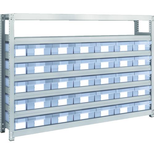 TRUSCO ( トラスコ中山 ) スチール製軽中量ボルトレス棚 M2型 樹脂透明引出付 W1760×D300×H1200 小×5・大×30 ( M2-4637-C5D30 )