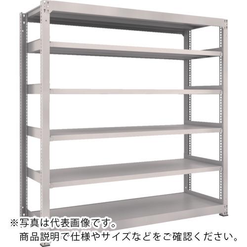 TRUSCO ( トラスコ中山 ) スチールラック M3型中量棚 1800×1121×H1800 6段 単体 ネオグレー ( M3-66126 NG )