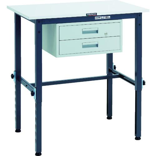 TRUSCO ( トラスコ中山 ) 軽荷重作業台高さ調節式(150kg)AEM型 900X600XH650~950 2段引出付 ダークグレー色 ( RAEM-0960F2 DG )｜トキワONLINE