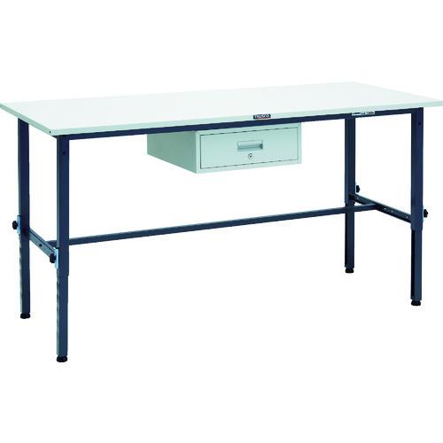 TRUSCO ( トラスコ中山 ) 軽荷重作業台高さ調節式(150kg)AEM型 1800X750XH650~950 1段引出付 ダークグレー色 ( SAEM-1800F1 DG )|トキワONLINE