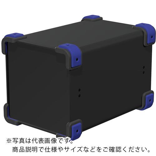 タカチ ( タカチ電機工業 ) コーナーガード付アルミケース ブラック/ネイビー ( UCG18-18-28BN ) 【メーカー取寄】