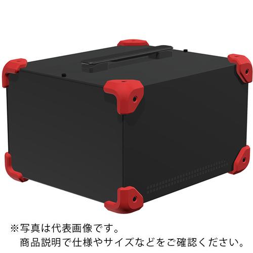 タカチ ( タカチ電機工業 ) コーナーガード付ケース ブラック/レッド ( MCG26-18-30BR ) 【メーカー取寄】