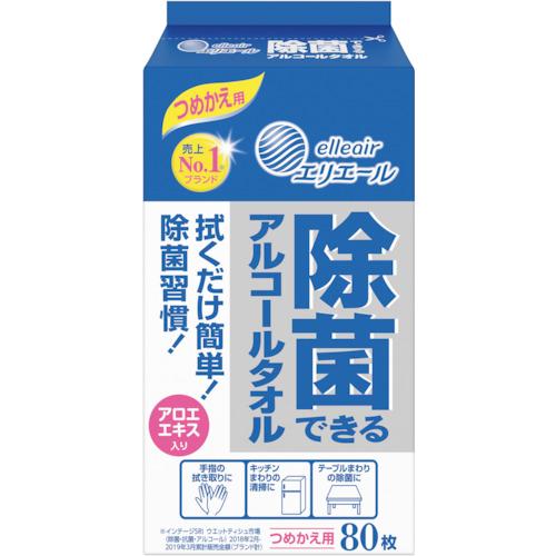 エリエール ( EBS ) ウェットティッシュ 除菌できるアルコールタオル つめかえ用 80枚 ( 21001602 )