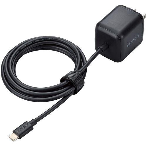 ELECOM ( エレコム ) ノートPC用ACアダプター USB PD 65W USB-Cケーブル一体 2.0m ブラック ( ACDC-PD8665BK )