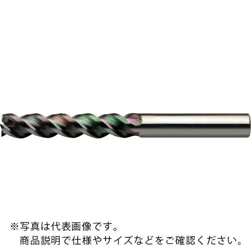 ユニオンツール DLCCOAT3枚刃アルミ加工用スクエアDLC-ALES 外径8×刃長24×全長70×シャンク径8 ( DLC-ALES3080-2400(259-1013) )