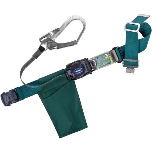 TSUYORON ( 藤井電工 ) 胴三尺帯型墜ちる取り締まり用物の具(巻取手合い)鍵を掛ける規則体系なし リトラ 青緑 L大きさ 幅50MM×長さ1400MM ワンタッチバックル遣りくち ( 結核症-RN-OT590-BG-L-BP )