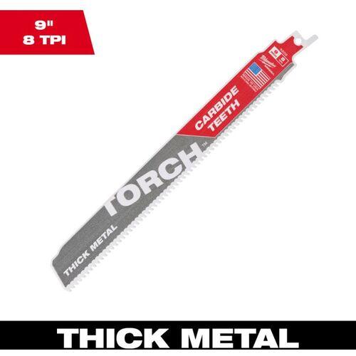 milwaukee ( ミルウォーキーツール ) TORCH 金工用カーバイドレシプロソーブレード 8TPI 229mm(1本) ( 48-00-5202 )