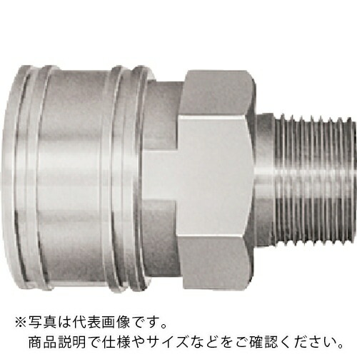 日東 ( 日東工器 ) TSPカプラ ステンレス鋼製 ふっ素天然ゴムFKM X-100(00754) ( 6TSM SUS FKM )