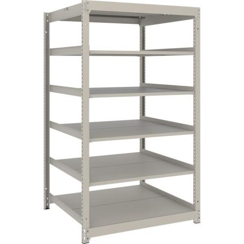 TRUSCO ( トラスコ中山 ) スチールラック 薄板ラック(棚板分割タイプ、耐荷重100Kg)1200×875×H1500 6段単体 ネオグレー ( UL-5496 NG )