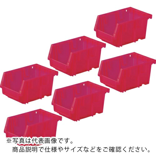 TRUSCO ( トラスコ中山 ) 【まとめ買い】VN型コンテナ 0.6L クリアレッド 160個 ( VN-1N-CR-160P )