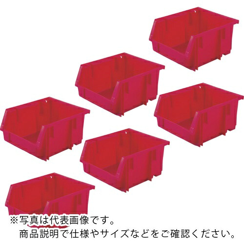 TRUSCO ( トラスコ中山 ) 【まとめ買い】VN型コンテナ 3.8L レッド 80個 ( VN-3N-R-80P )