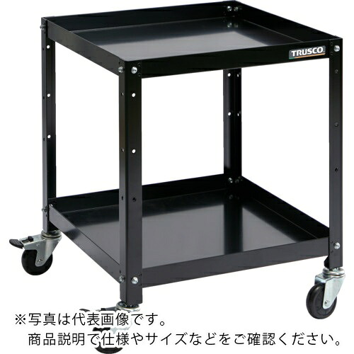 TRUSCO ( トラスコ中山 ) 手道具手押し車 ラビットワゴン 500×500 天然ゴム拷問台 黒いこと ( RBW-652 BK )