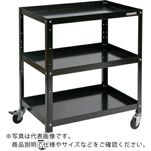 TRUSCO ( トラスコ中山 ) 物の具手押し車 ラビットワゴン 700×450 天然ゴム拷問台 黒いこと ( RBW-873 BK )