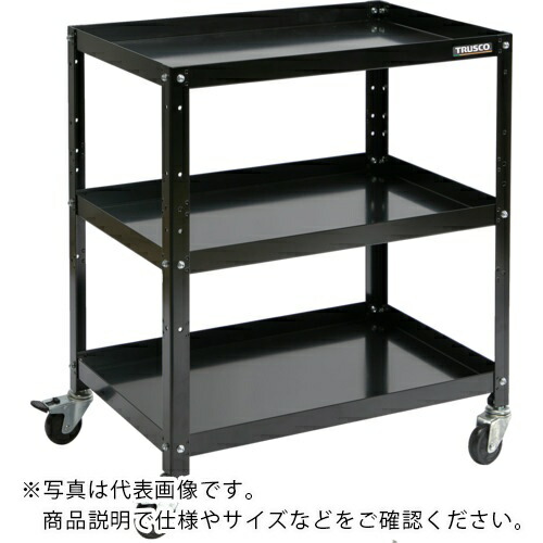TRUSCO ( トラスコ中山 ) 物の具手押し車 ラビットワゴン 700×450 天然ゴム拷問台 黒いこと ( RBW-773 BK )