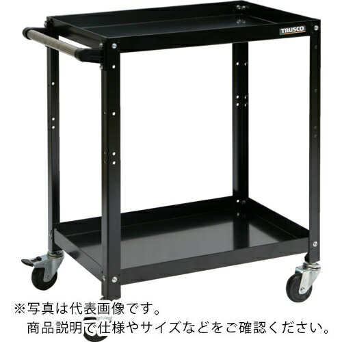 TRUSCO ( トラスコ中山 ) 手道具手押し車 ラビットワゴン 600×400 手持ち部分付 天然ゴム拷問台 黒いこと ( RBW-662H BK )