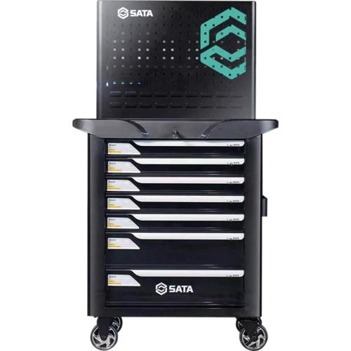 SATA 7段巻き押し入れ 黒 ( A95107-BL )