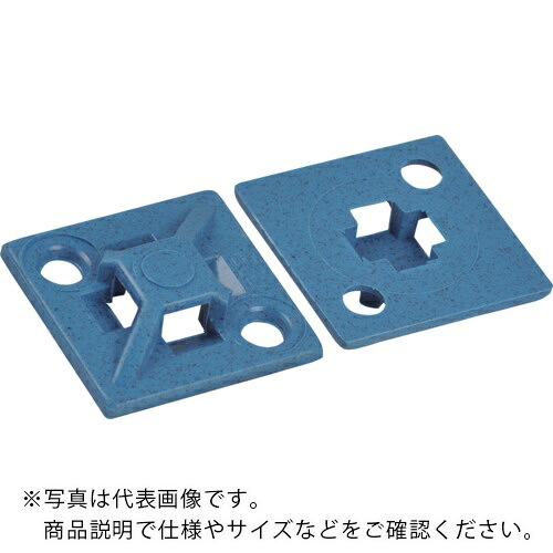 TY－Rap ( ABB ) マウントベース 4方向 金属検知器対応ナイロン 明青色 タイ幅最大3.6mm 1000個入り ( TC344A-NDT )