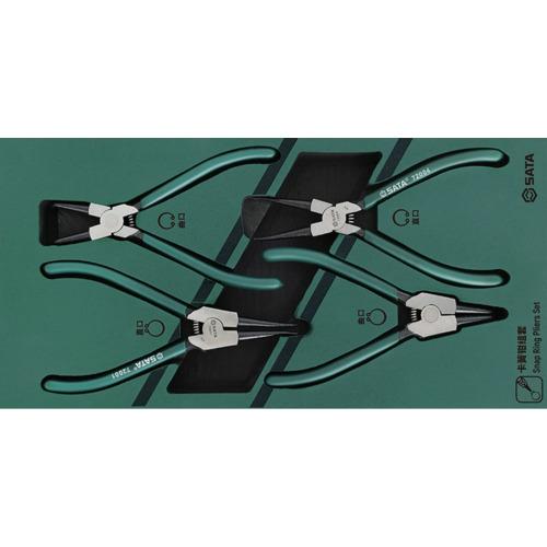 SATA スナップリングプライヤー 4点 セット トレー入り ( 09911A )