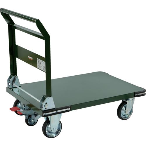 TRUSCO ( トラスコ中山 ) 鋼鉄製運搬車 折りたたみ式 900X600 Φ150プレス車 前進アシスト機構付きストッパー仕様 ( PHO-2ASST )