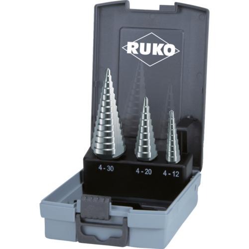 RUKO 3枚刃スパイラルステップドリル 3本組セット ハイス ( 101326RO )