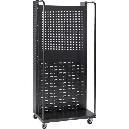 TRUSCO ( トラスコ中山 ) 移動式パネルコンテナラック(上部パンチングパネル)ブラック ( VTLW-TP1800W-BK )